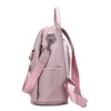 Mochila elegante meninas mochilas pu doce feminino senhoras back pack arco pequeno saco