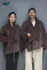 Vêtements ethniques épaissis vêtements tibétains costumes hommes et femmes couples portent série ceinture hiver noir