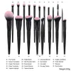 nuovi 18 pezzi / set pennelli trucco Set Profial Foundationati ombretto in polvere eyel blush make up pennello strumenti di bellezza cosmetici e7DC #