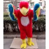 2024 Nuevas ventas calientes de peluche loro rojo traje de mascota fiesta de cumpleaños tema de anime disfraz disfraz de personaje de Halloween trajes traje