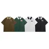 Мужские повседневные рубашки Meichao Rhude в полоску с буквами и короткими рукавами, новые летние свободные мужские и женские универсальные быстросохнущие топы Ins J70x