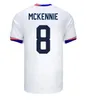 2024 Pulisic USAS Soccer Jerseys Reyna Aaronson Weah Acosta McKennie 24 25 Maillot de Futol Feerreira Dest Morgan Us Football Shirt Rapinoe Dunn Men Kids Kits