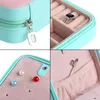 Jewelry Pouches Portable Necklace Box Organizer Women Earring Rings Bracelet Leather Storage With Mirror Travel Cosmetic