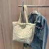 Shoulder Bags Winter Bag For Women Casual Tote Handbag Purse Cotton Padded Clutch Trend Solid Color Large Shopper Women's