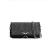 Zadig Voltaire Zwarte schoudertas heren portemonnee tote handtas ontwerper Dames enveloptas Echt leer Luxe Hoge kwaliteit clutch Flip Chain Crossbody tassen