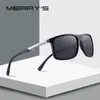 Merrys Design Men Polarised Square Solglasögon utomhussport Male Eyewear Aviation Aluminium Legs UV400 Protection S8132 240314