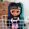 ICY DBS Blyth doll black skin matte face nude doll and set doll joint body the gift for boy girl 240315