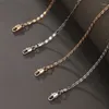 Chains XP Jewelry --( 50 Cm 2.5 Mm ) Gold Plated 18 K Classic Flat 20 Inch Chain Necklaces For Cool Women Men Fashion