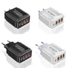 3USB+PD Mobiltelefonladdare EU och US Standard Charging Head 3U+PD Multi Port USB Adapter