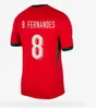 2024 Euro Cup camisas de futebol Portugal RONALDO Bruno FERNANDES João Félix BERNARDO ANDRE SILVA DIOGO NEVES R. LEAO Camisa de futebol português Homens Kits Uniformes