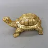 النحاس Feng Shui Turtle Tortle Torto تمثال محظوظ للحيوانات من أجل طول العمر الزخرفي للمكتب المنزلي.