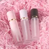 Tubo per lucidalabbra da 8 ml sfumato nero / rosa bottiglia di smalto per labbra rossetto liquido contenitore per imballaggio cosmetico vuoto