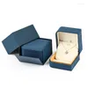 Мешочки для ювелирных изделий Синяя коробка для хранения из микрофибры Кольцо Серьги Кулон Ожерелье Упаковка Пара
