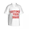 Men's Casual Shirts Personalized Custom Your Image Hawaiian Shirt Summer Beach Wear