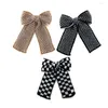 Hair Accessories 001N Checkered Yarn Tape Bows Cute Hairpins Girls Duckbilled Clips Barrettes Clip Kids Headwear Fashion Accesso