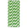 Tek Kullanımlık Bardak Pipetleri 25pcs Stripes Biyolojik olarak parçalanabilir dekoratif içme Dış mekan suyu için çevre dostu