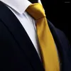Cravates d'arc Gusleson Qualité Jacquard Tissé Soie Solide Cravate Pour Hommes 8cm Classique Cravate Cravate Rouge Marine Or Jaune Mariage Affaires