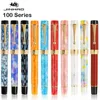 JINHAO 100 Centennial Resin Gold Clip Füllfederhalter EF F M Stift Studenten Stifte Business School Bürobedarf Schreibwaren PK 9019 240319