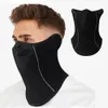 Reflective Strip Neck Gaiter Outdoor Riding Warmer with Fleece Lining Breathable Holes Fashionable Winter for 240312