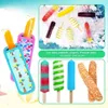 Bar Tools 16Pcs Popsicle Sleeves Reusable Freezer Pop Holders Keep Cooler Popsicle Covers Ice Cream Bar Bag for Kids Teens 240322