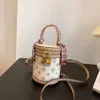 Marsupi di design Borsa a tracolla stampata alla moda con secchiello rotondo per borsa da donna alla moda con tracolla