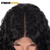 Wigs FREEDOM Synthetic Lace Front Wig Long Curly Wig 30 inch Ombre Blonde Ginger Lace Wigs For Black Women Cosplay Wigs