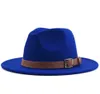 Шляпы с широкими полями Панама Новая шерстяная шляпа Fedora Фетровая шляпа Hawkins с широкими полями женская шляпа Trilby Chapeu женская шляпа мужская джазовая церковь крестный отец шляпа сомбреро 24323