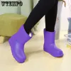 Stiefel Wtempo Plüsch Schneestiefel Nicht -Slip fester warmes wasserdichte Regenstiefel Frauen Neue Eva Küche Wäscherei Arbeiten weiche Schuhe Drop Versand