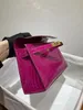 BASSI DESIGNER Clutchs da 22 cm borsetta del marchio Real Shinny Crocodile Skin completamente di qualità rosa rosa Rosso Rosso Colori rapidi Consegna rapida Prezzo all'ingrosso