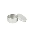 Storage Bottles 30pcs 50ml Aluminum Box Screw Lid Portable Cosmetic Packaging Refillable Pot Tin Metal Candle 57x27mm Empty Silver Accessory