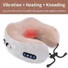 Massaging Neck Pillowws U-Shaped Electric Neck Massage Pillow Combined With Thermal Vibration Three-Dimensional Kneading And Finger Pressure Massage 240323