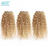 Weft bhf ombre loira onda de água para cabelo humano p27/613# destaque piano remy de cabelo 100g 18 "20" 22 "24" comprimento