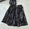 Brand baby clothes kids tracksuits girls dress Summer two-piece set Size 90-150 CM T-shirt and Shiny sequin design skirt 24Mar