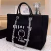 Bolsas de cartas Beach Luxo CC Totes Bolsa Fashion Canvas Bag Womens Ladies Brand Ch Bolsas de designer bordadas