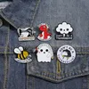 NE SOYEZ PAS UN THUNDERC Épingles En Émail Célèbre Phrase Pin Dessin Animé Animal Abeille Dinosaure Broches Décor Revers Badges Sac Accessoire Bijoux