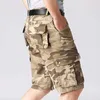 Shorts pour hommes Grande taille militaire hommes camouflage cargo shorts été nouveau Y2k rétro sac à dos sports de plein air décontracté genou longueur pantalon tactique 44 24323