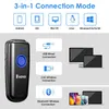 Eyoyo ey023 scanner de código qr bluetooth portátil 2d barra compatível usb 24ghz leitor de código de barras sem fio 240318