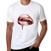 Men's Tank Tops Lip Drip T-Shirt Summer Short Plus Size T Shirts Men Clothing