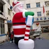 10mH (33ft) with blower Llluminated Inflatable Balloon Santa Inflatables Balloon Xmas for Stage Christmas Decration