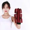 Massaging Neck Pillowws Smokeless Moxibustion Box Red Velvet Bag Cover Moxa Stick Acupuncture Roller Holder Neck Waist Body Acupoint Massage 240322