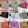 حقائب الشاطئ الفاخرة رسالة CC TOTES HANDBAG Fashion Canvas Bag Womens Tote CH CH Female Embroidered Handbags Ladies Shopcy Cross Back Backpack 8DT6