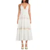 Casual Dresses Women S Flower Embroidered Maxi Dress Sleeveless Backless Tiered Flowy Spring Summer A-line