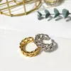 Cluster Ringe Mode Gold Silber Farbe Frauen Offener Ring Twist Kette Verlobung Finger Party Hochzeit Einstellbar Für Frauen Schmuck Geschenk