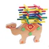 Classificação de aninhamento empilhamento brinquedos bonito elefante e camelo equilíbrio puzzle brinquedo colorido jogo de madeira pai criança interação diversão crianças 24323