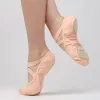 scarpe scarpe da ballo per ragazze scarpe da balia per bambini piatti doppi scarpe in pizzo tessuto midlle mesh women ballerina elastico scarpe da ballo elastico