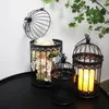 Candle Holders SUPU Black Set Bird Cage Candleholder Hanging Modern Iron Wrought Metal Birdcage Decoration Flowerpot Succulent Plants