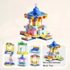 Ordinamento di giocattoli impilabili e impilabili Giocattolo di blocchi di costruzione 6 in 1 Simpatico cartone animato Navy Force Mini per bambini Giardino di mattoni Casa sull'albero Modello 240323