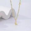 Catene all'ingrosso Collana a catena con design a farfalla Ciondolo in argento 925 placcato oro Gioielli di moda per le donne