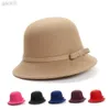 Chapeaux à larges bords Chapeaux seau chapeau melon arc chaud automne laine rameur chapeau haut de forme femmes feutre à large bord Fedora chapeau Jazz chapeau élégant chapeau haut de forme rond 24323