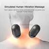 Massage Hals Kissenws Elektrische Halsmassaget -Vibration Halsmassager -Kissen Rückentraktion Entspannen Sie Schlafengedächtnisschaum Kissen Wirbelsäule 240323